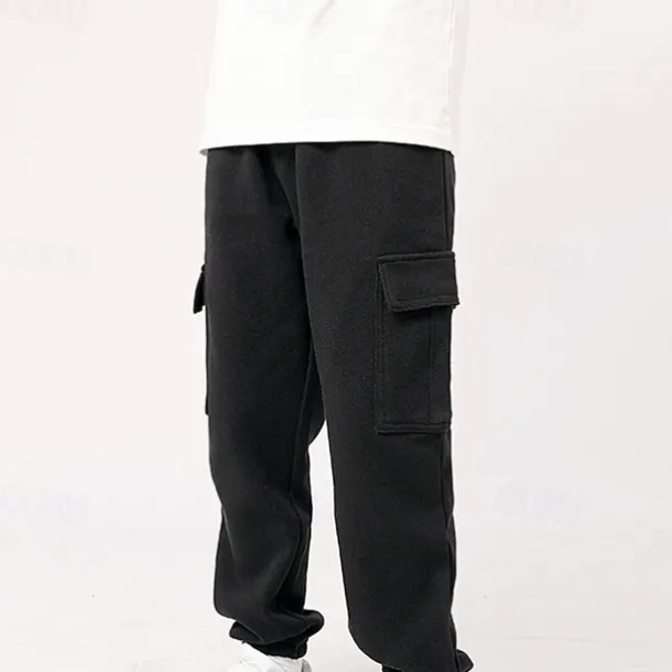 Kids Girls' Trousers Solid Color Streetwear Pocket School 4 years+ Spring Black White Pink