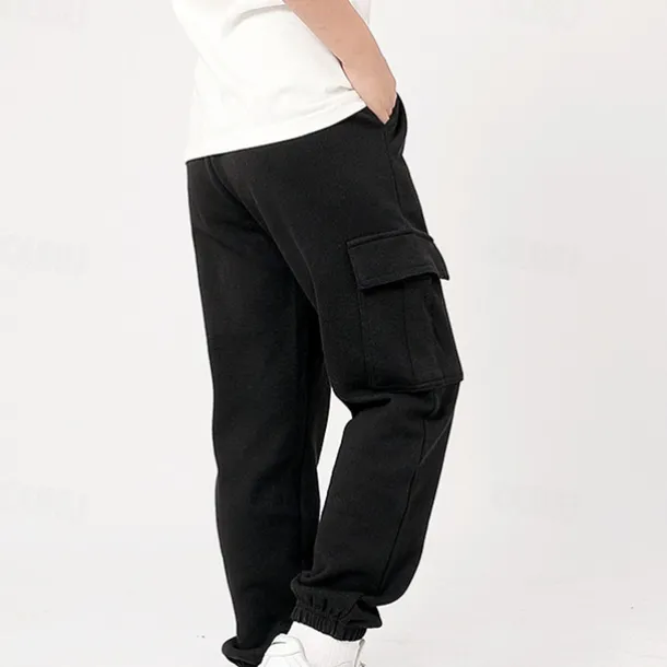 Kids Girls' Trousers Solid Color Streetwear Pocket School 4 years+ Spring Black White Pink