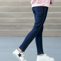 Kids Girls' Trousers Solid Color Fashion Pocket Outdoor 7-13 Years Fall Black Dark Blue