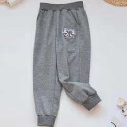 Kids Girls' Trousers Solid Color Active Buttons School Cotton 7-13 Years Spring Black Pink Purple