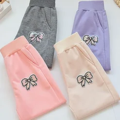 Kids Girls' Trousers Solid Color Active Buttons School Cotton 7-13 Years Spring Black Pink Purple