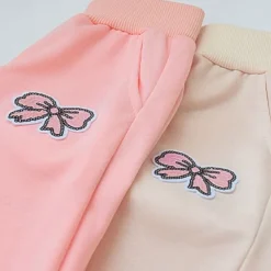 Kids Girls' Trousers Solid Color Active Buttons School Cotton 7-13 Years Spring Black Pink Purple