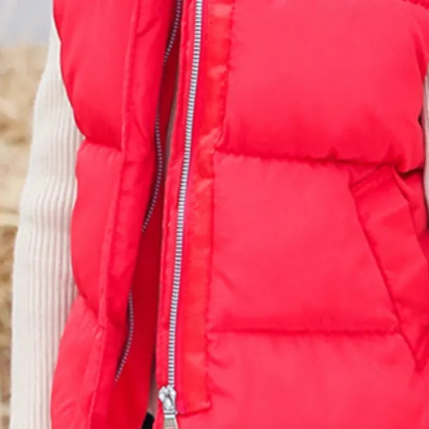 Kids Girls' Vest Coat Sleeveless Green Black Red Solid Color Winter Fall Fashion Outdoor 7-13 Years