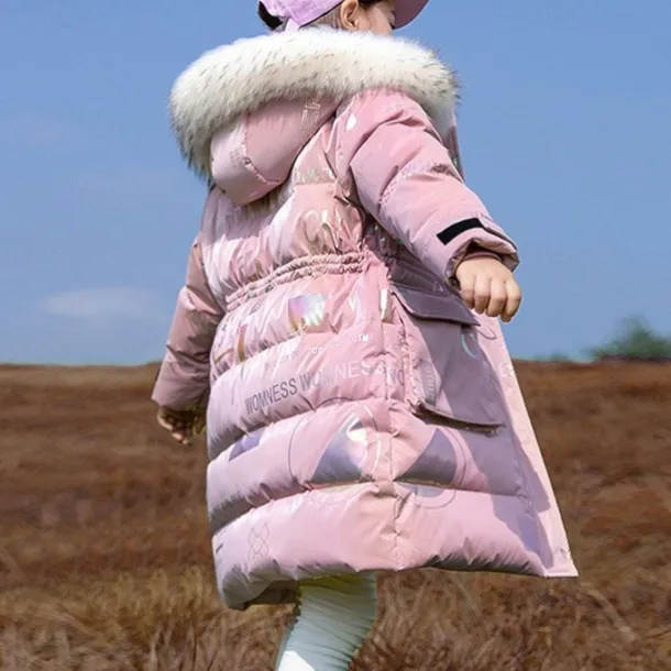 Kids Girls' Waterproof Puffer Jacket Kids Puffer Jacket Active Outdoor Cotton Coat Outerwear 4-13 Years Fall Black Pink Green