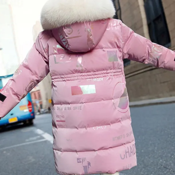 Kids Girls' Waterproof Puffer Jacket Kids Puffer Jacket Active Outdoor Cotton Coat Outerwear 4-13 Years Fall Black Pink Green