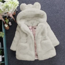 Kids Girls' Winter Coat Solid Color Active School Coat Outerwear 2-8 Years Fall Black White Pink