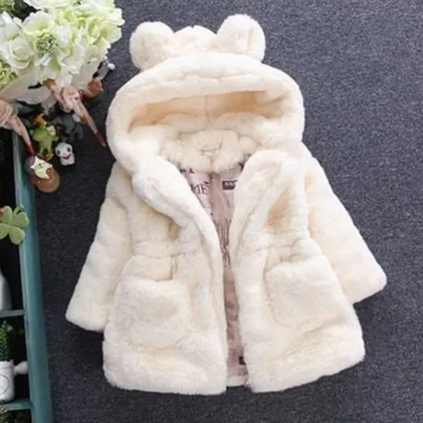 Kids Girls' Winter Coat Solid Color Active School Coat Outerwear 2-8 Years Fall Black White Pink