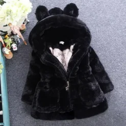 Kids Girls' Winter Coat Solid Color Active School Coat Outerwear 2-8 Years Fall Black White Pink