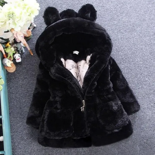 Kids Girls' Winter Coat Solid Color Active School Coat Outerwear 2-8 Years Fall Black White Pink