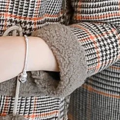 Kids Girls' Woolen Coat Long Sleeve Pink khaki White Plaid Winter Fall Fashion Outdoor 7-13 Years