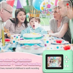 Kids Instant Print Camera Thermal Printing Camera with Print Paper for Kids High Resolution Photo and Print Camera Birthday Gift for Girls