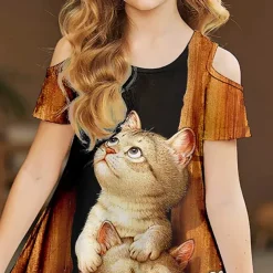 Kids Little Girls' Dress Unicorn Animal A Line Dress Daily Vacation Patchwork Print Pink Above Knee Short Sleeve Sweet Dresses Summer Loose 3-12 Years