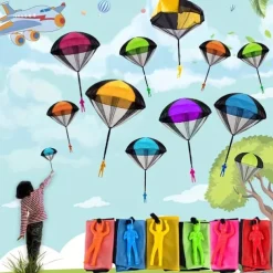 Kids' Outdoor Fun - No-Battery Needed Anti-Tangle Throwing Army Parachute Toy For Children