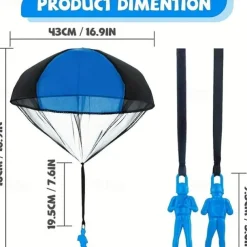 Kids' Outdoor Fun - No-Battery Needed Anti-Tangle Throwing Army Parachute Toy For Children