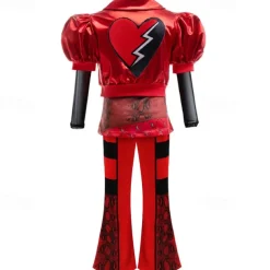 Kids Red Queen of Hearts Halloween Outfits Descendants The Rise of Red Cosplay Kid's Girls' Carnival Party Easy Halloween Costumes Dress Up