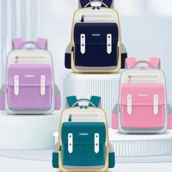 Kids School Backpack for Girls and Boys – Lightweight Waterproof Elementary Bookbag with Reflective Strips and Multiple Pockets, Back to School Bag