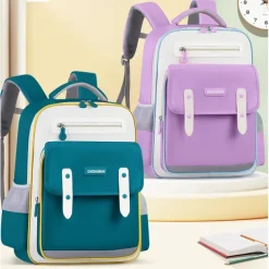 Kids School Backpack for Girls and Boys – Lightweight Waterproof Elementary Bookbag with Reflective Strips and Multiple Pockets, Back to School Bag