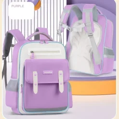 Kids School Backpack for Girls and Boys – Lightweight Waterproof Elementary Bookbag with Reflective Strips and Multiple Pockets, Back to School Bag