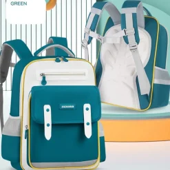 Kids School Backpack for Girls and Boys – Lightweight Waterproof Elementary Bookbag with Reflective Strips and Multiple Pockets, Back to School Bag