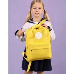 Kids School Backpack with Customizable Badge Patch – Lightweight Durable Elementary Bookbag for Girls and Boys with Adjustable Straps and Large Front Pocket