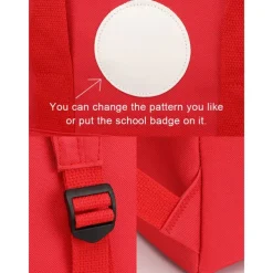 Kids School Backpack with Customizable Badge Patch – Lightweight Durable Elementary Bookbag for Girls and Boys with Adjustable Straps and Large Front Pocket