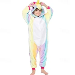 Kid's Stars Onesie Costume Carnival Costume Flying Horse Onesie Pajamas Kigurumi Pajamas For Boys and Girls Christmas Carnival Children's Day Cartoon