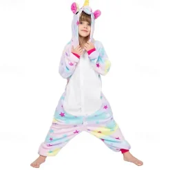 Kid's Stars Onesie Costume Carnival Costume Flying Horse Onesie Pajamas Kigurumi Pajamas For Boys and Girls Christmas Carnival Children's Day Cartoon