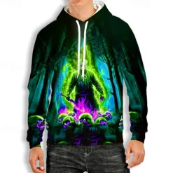 Killer Jason Voorhees Hoodie Pullover Halloween 3D Graphic For Couple's Men's Women's Adults' Halloween Carnival Masquerade 3D Print Party Casual Daily