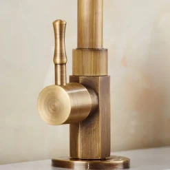 Kitchen faucet - Single Handle One Hole Antique Brass Standard Spout Centerset Antique Kitchen Taps