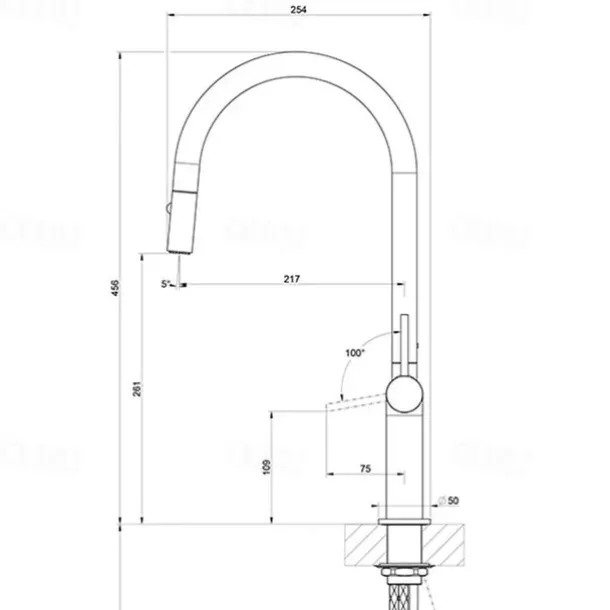 Kitchen faucet - Single Handle One Hole Chrome / Nickel Brushed / Electroplated Pull-out / Pull-down / Standard Spout / Tall / High Arc Centerset Modern Contemporary Kitchen Taps