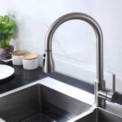 Kitchen Faucet - Single Handle One Hole Chrome / Nickel Brushed / Electroplated Pull-out / Pull-down / Standard Spout Centerset Modern Contemporary Kitchen Taps