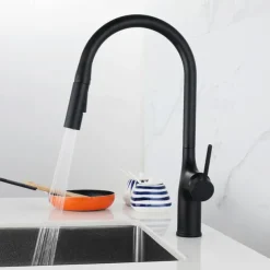 Kitchen faucet - Single Handle One Hole Electroplated / Painted Finishes Pull-out / Pull-down / Standard Spout / Tall / High Arc Centerset Modern Contemporary Kitchen Taps
