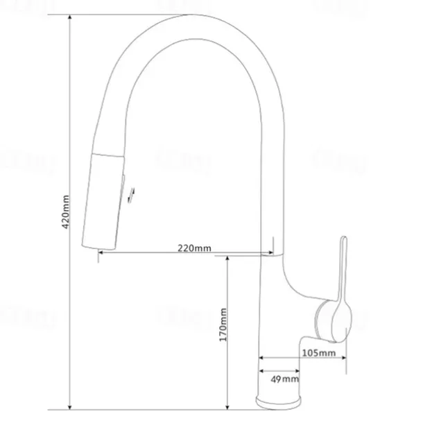 Kitchen faucet - Single Handle One Hole Electroplated / Painted Finishes Pull-out / Pull-down / Standard Spout / Tall / High Arc Centerset Modern Contemporary Kitchen Taps