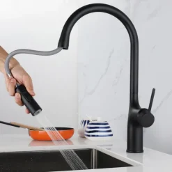 Kitchen faucet - Single Handle One Hole Electroplated / Painted Finishes Pull-out / Pull-down / Standard Spout / Tall / High Arc Centerset Modern Contemporary Kitchen Taps