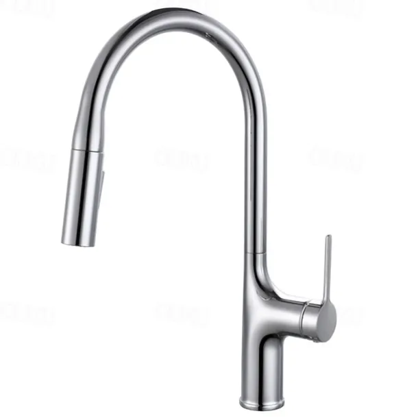 Kitchen faucet - Single Handle One Hole Electroplated / Painted Finishes Pull-out / Pull-down / Standard Spout / Tall / High Arc Centerset Modern Contemporary Kitchen Taps