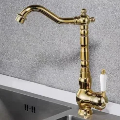 Kitchen faucet - Single Handle One Hole Electroplated Pull-out / Pull-down Centerset Retro Vintage Kitchen Taps