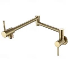 Kitchen faucet - Two Handles One Hole Electroplated Pot Filler Centerset Contemporary Kitchen Taps