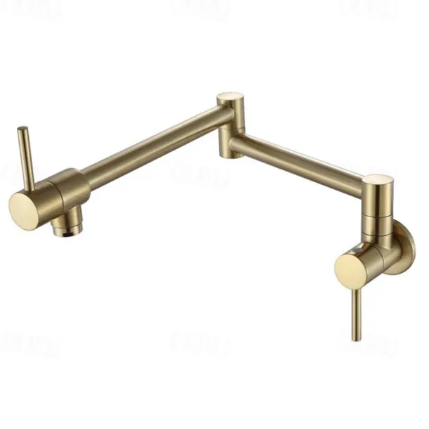 Kitchen faucet - Two Handles One Hole Electroplated Pot Filler Centerset Contemporary Kitchen Taps