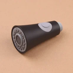 Kitchen Faucet Head Replacement Black Chrome, Pull Out Faucet Sprayer Head Nozzle Attachment Fittings Accessories, Aeration Spray Splash-proof Spout