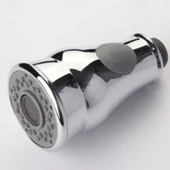 Kitchen Faucet Head Replacement Black Chrome Brushed, Pull Out Faucet Sprayer Head Nozzle Attachment Fittings Accessories, Aeration Spray Splash-proof Spout Adapter