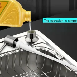 Kitchen Faucet with Pullout Spray and Soap Dispenser Sets Single Handle Two Holes Pull Out/Rotatable/Multifunction Standard Spout, Brass Tall-High Arc Deck Mounted Kitchen Faucet