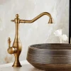 Kitchen Faucet,High Arc Single Handle One Hole Rotatable Standard Spout Retro Kitchen Taps(Antique Brass/ORB)