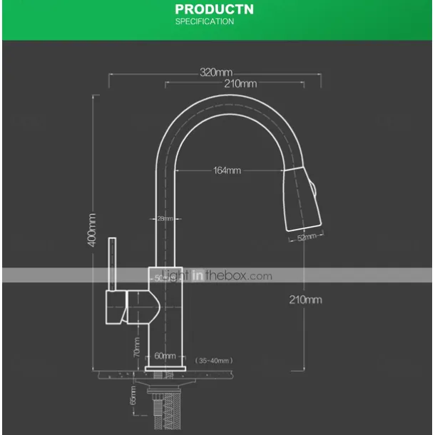 Kitchen Faucet,Minimalisht Style Brass Nickel Brushed Pull-out Tall High Arc Vessel Fashion Nickel Brushed Rotatable Contemporary Kitchen Taps with Hot and Cold Switch