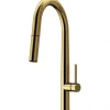 Kitchen Faucet,Rotatable Pull-out/Pull-down Brass High Arc Nickel Brushed/Painted Finishes Single Handle One Hole Kitchen Taps with Hot and Cold Switch