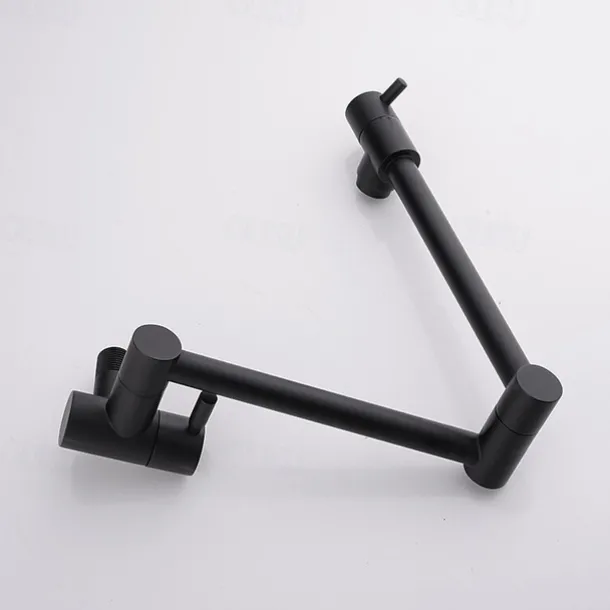 Kitchen Faucet,Wall Mounted Pot Filler Black Single Handle One Hole Multi-Ply Pot Filler Foldable Contemporary Kitchen Taps