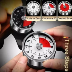 Kitchen Mechanical Timer 60 Minute Alarm Cooking Timer Loud Alarm Magnetic Clock Timer