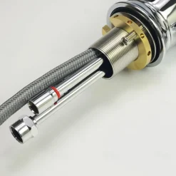 Kitchen Sink Mixer Faucet with Pull Out Sprayer, High Arc Brass Silver/Coffee Single Handle One Hole Oil-rubbed Bronze Pull Down Tall Kitchen Taps with Hot and Cold Water Hose