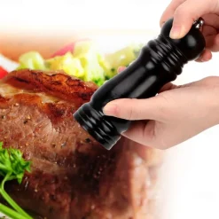Kitchen Wooden Pepper Salt Mill Shaker Pepper Grinder Gadget Cooking Meat Restaurants Hand Movement Manual Pepper Mills