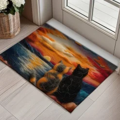 Kitty Fur Doormat Kitchen Mat Floor Mat Non-Slip Area Rug Oil Proof Rug Indoor Outdoor Mat Bedroom Decor Bathroom Mat Entrance Rug