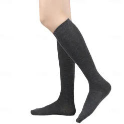 Knee High Socks Women's Flat Knit Knee Socks-Soft Breathable Cotton Blend-Stay-Up Fit